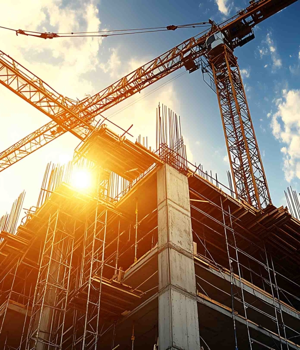 Skyward Silhouette: The awe-inspiring structure under constructi